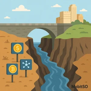 Crossing the northern coast، A bridge made of blockchain