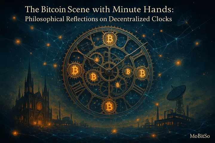 The Bitcoin Scene with Minute Hands